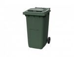 Передвижной мусорный контейнер Iplast 240 л. зеленый, с зеленый крышкой без педали