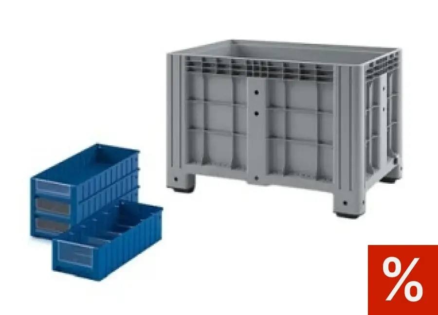 Изображение категории Скидки на пластиковые ящики и контейнеры