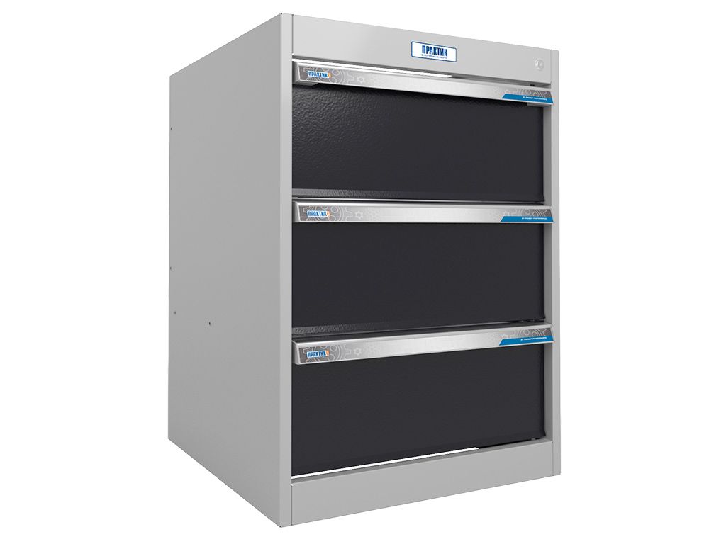 Инструментальная тумба Expert T, Корпус – серый, ящики – графит