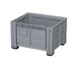 Неразборный контейнер iBox сплошной на ножках серый