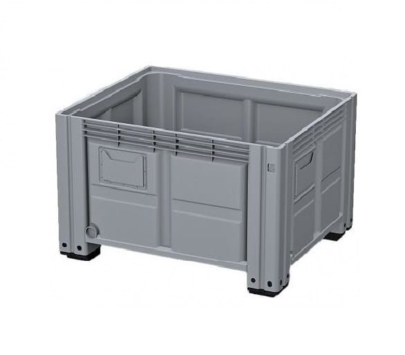 Неразборный контейнер iBox сплошной на ножках серый