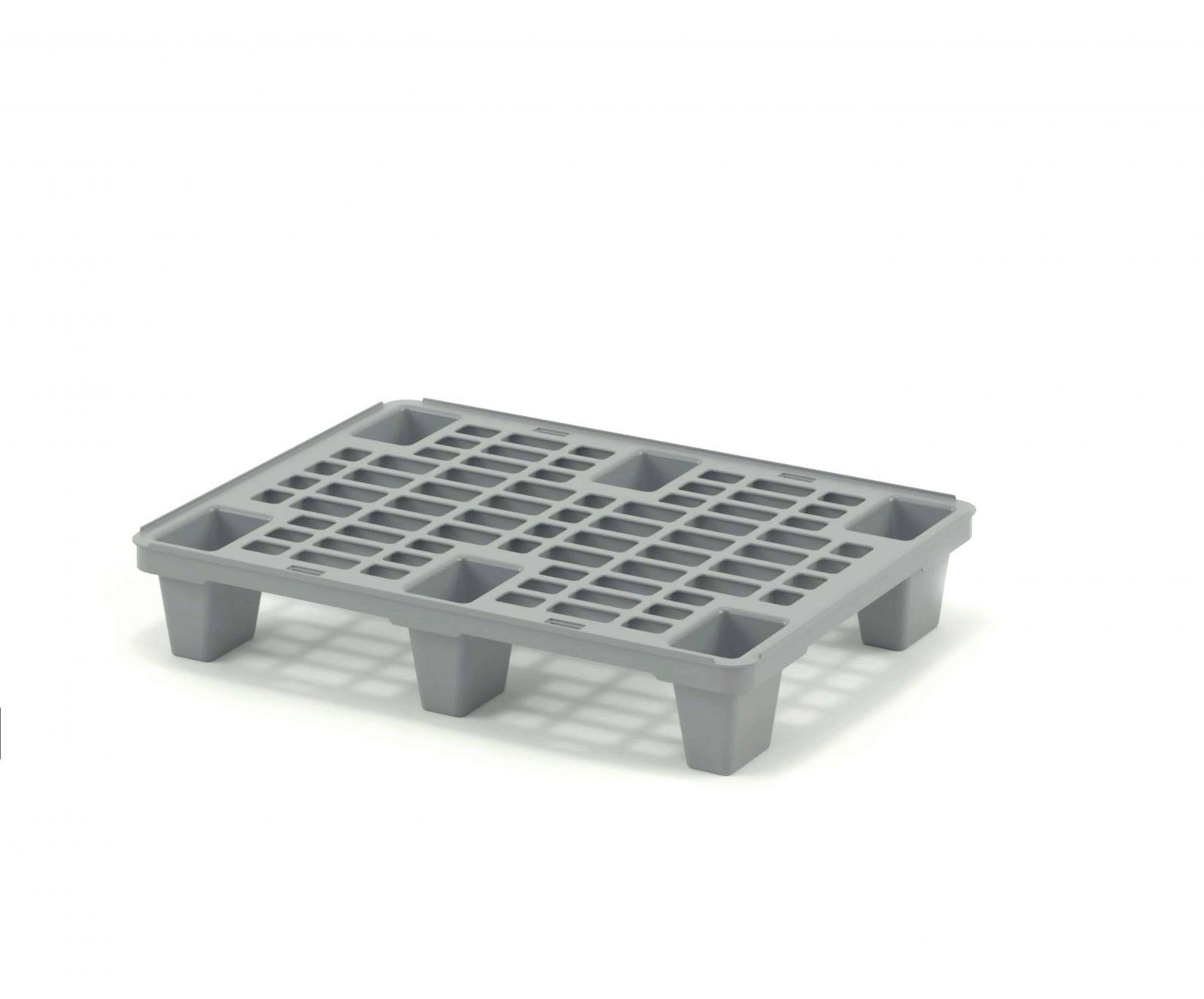 Поддон Iplast легкий на ножках серый, перфорированный с бортиком