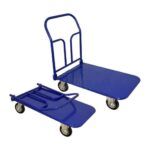 Тележка со складной ручкой синяя