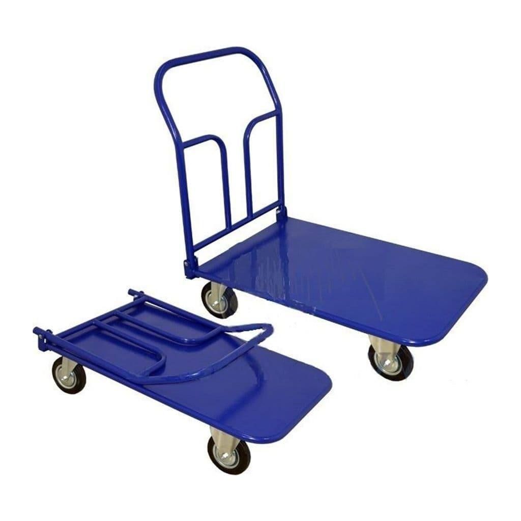 Тележка со складной ручкой синяя