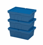 Ящик - Контейнер Iplast вкладываемый голубой, сплошной без крышки
